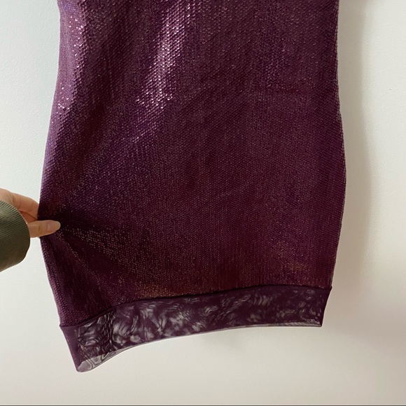 BCBG PURPLE SEQUIN MINI DRESS - Picture 5 of 9